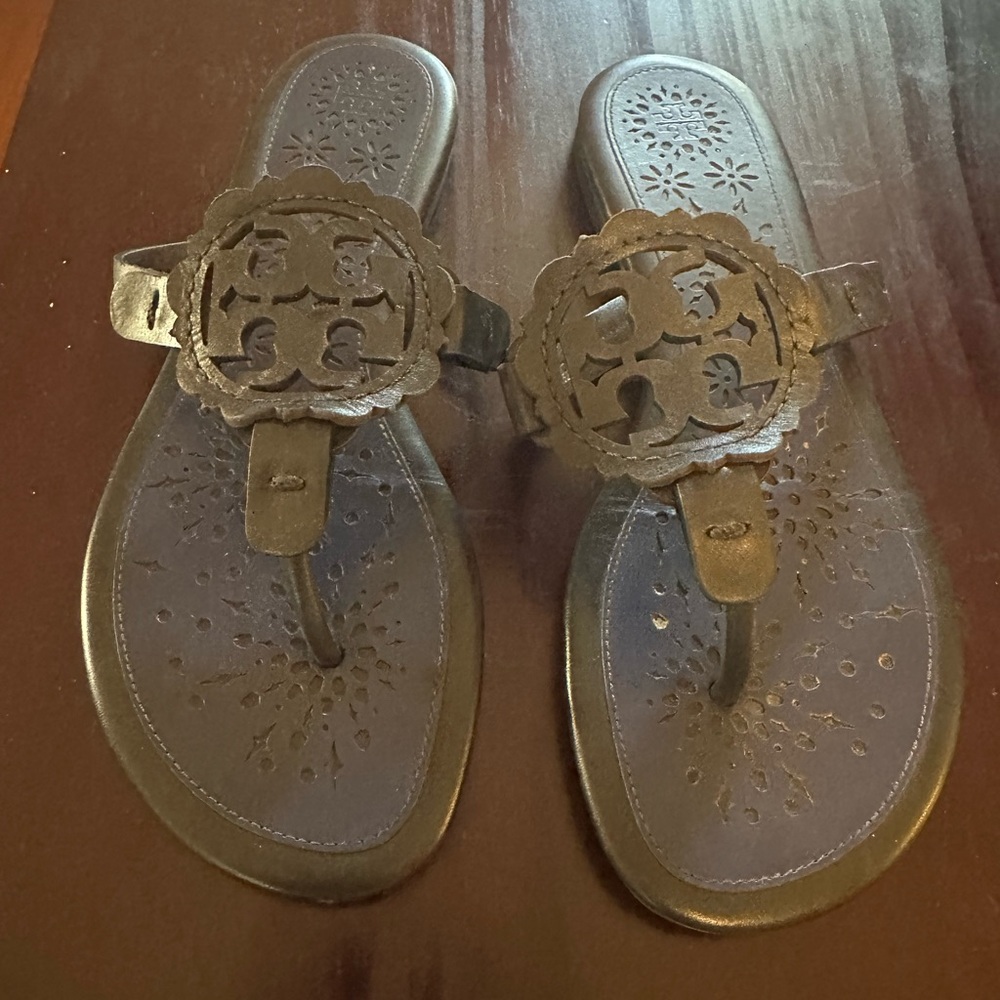 Tory Burch miller Navy blue Leather Sandals